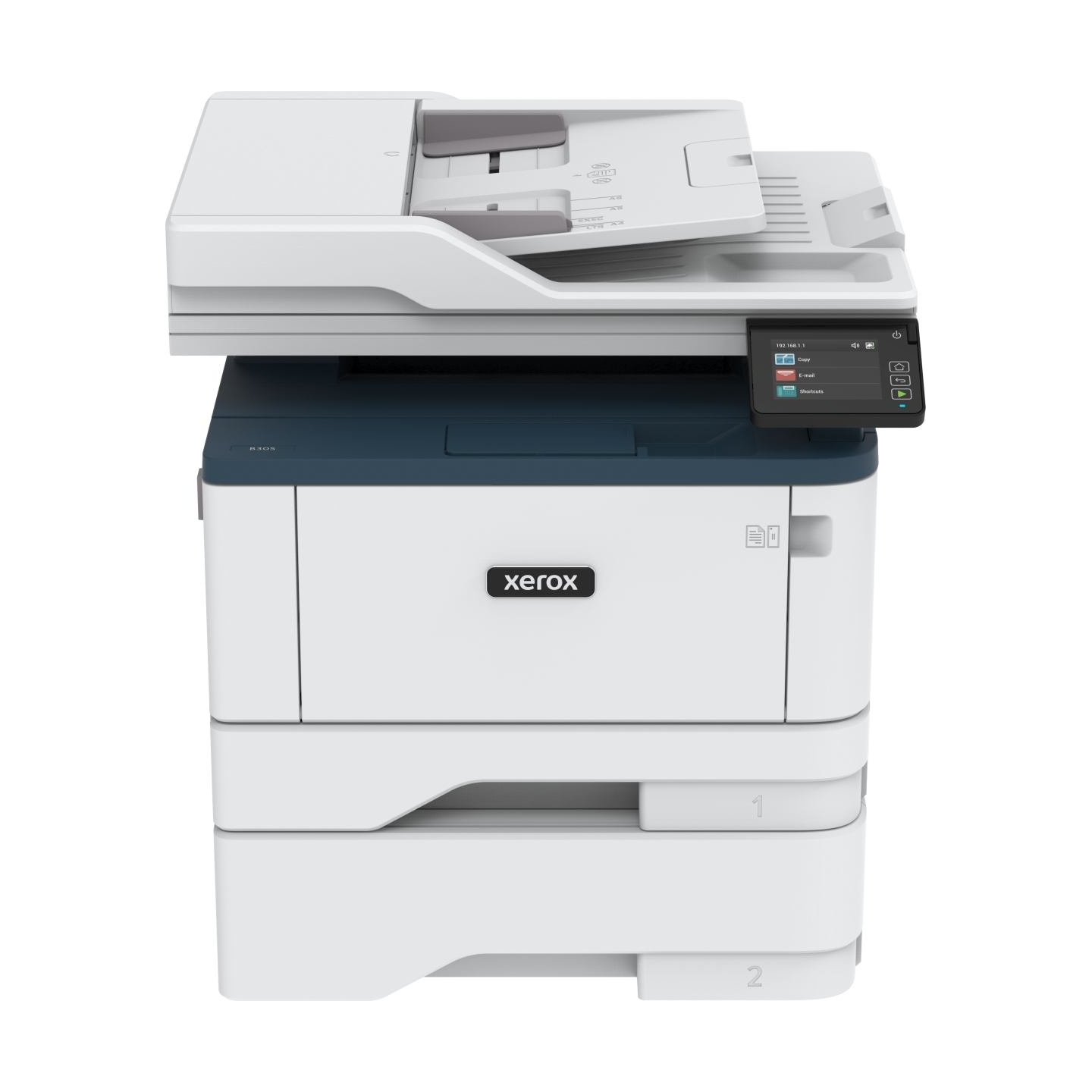 Xerox B305DNI A4 mono MFP 38ppm. Print, Copy, and Scan. Duplex, network, wifi, USB, 250 sheet paper tray / B305V_DNI