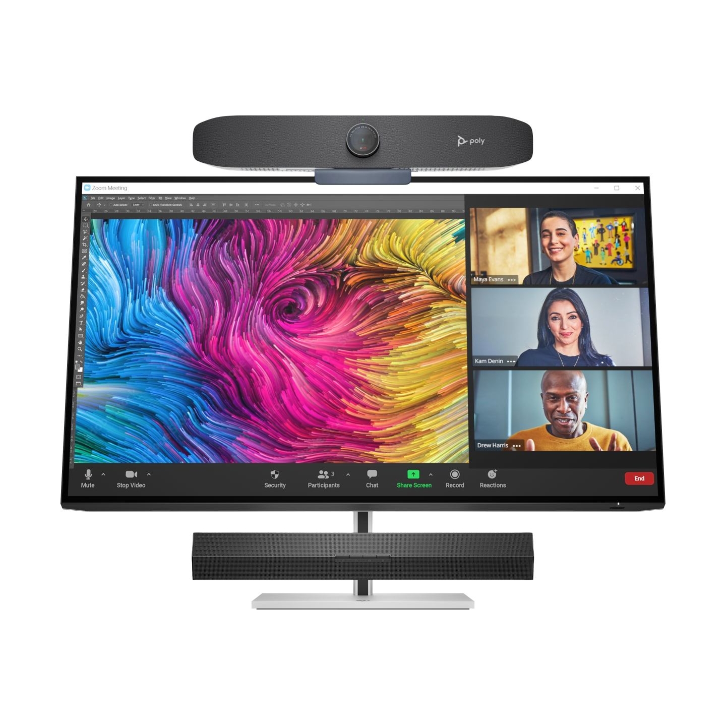 HP 732pk Series 7 Pro 4K TB4 Charging Monitor - 31.5" 3840x2160 UHD 400-nit 60Hz AG, IPS Black HDR 400, USB-C(100W/15W)/HDMI/Dis