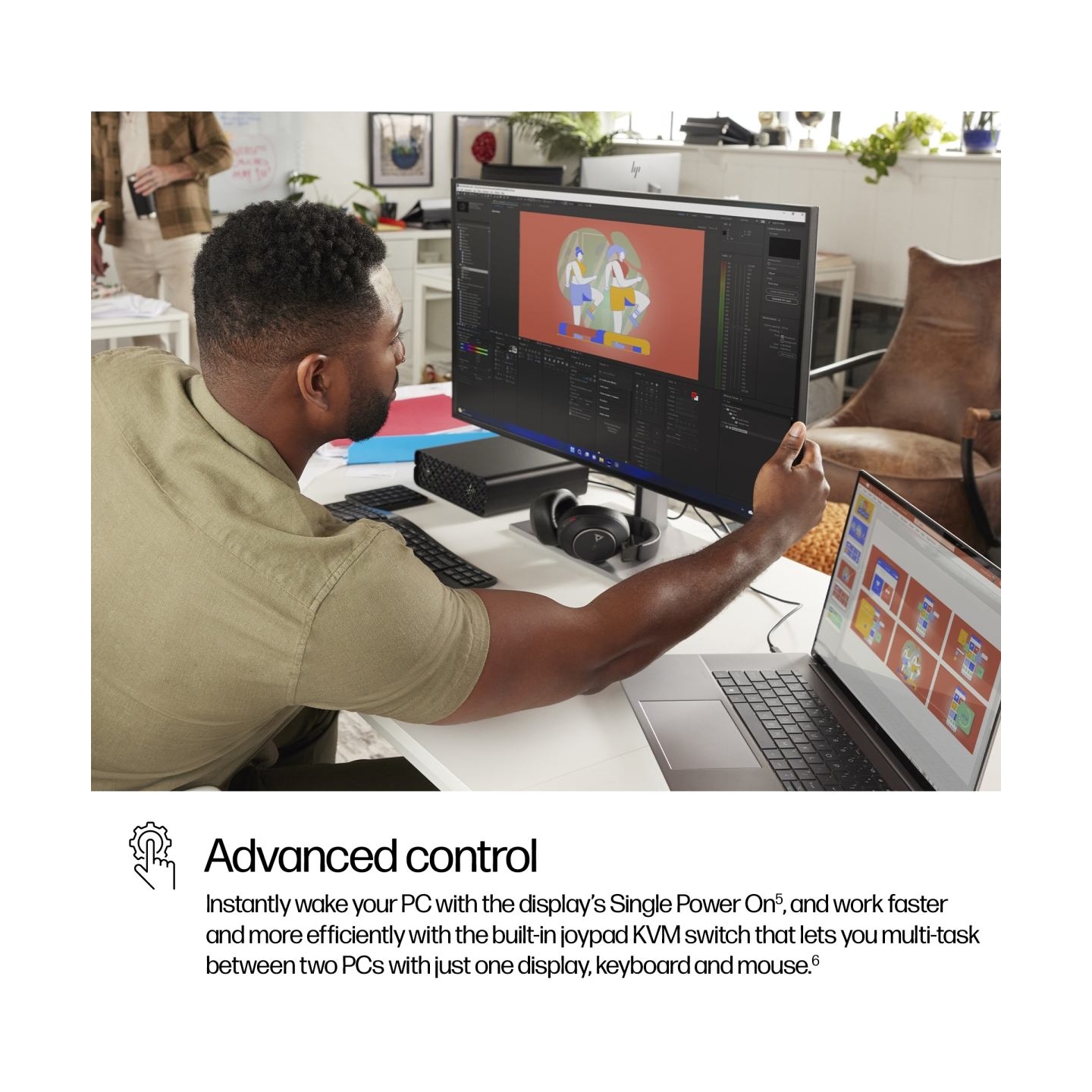 HP 732pk Series 7 Pro 4K TB4 Charging Monitor - 31.5" 3840x2160 UHD 400-nit 60Hz AG, IPS Black HDR 400, USB-C(100W/15W)/HDMI/Dis