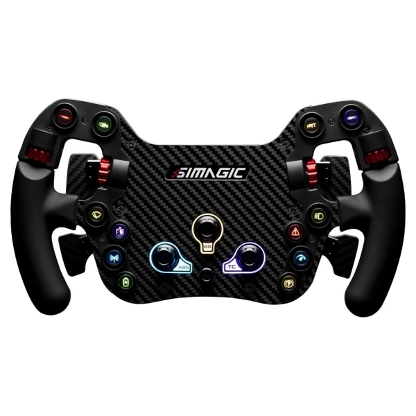 Simagic FX Steering Wheel, Carbon Fiber, QR50, Shifters + Dual Clutch, S204