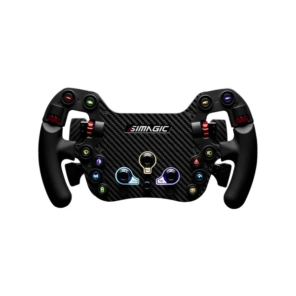 Simagic FX Steering Wheel, Carbon Fiber, QR50, Shifters + Dual Clutch, S204