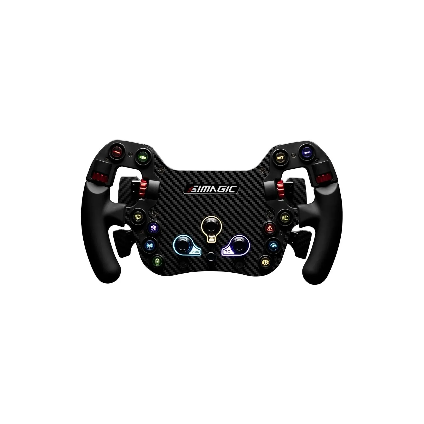 Simagic FX Steering Wheel, Carbon Fiber, QR50, Shifters + Dual Clutch, S204