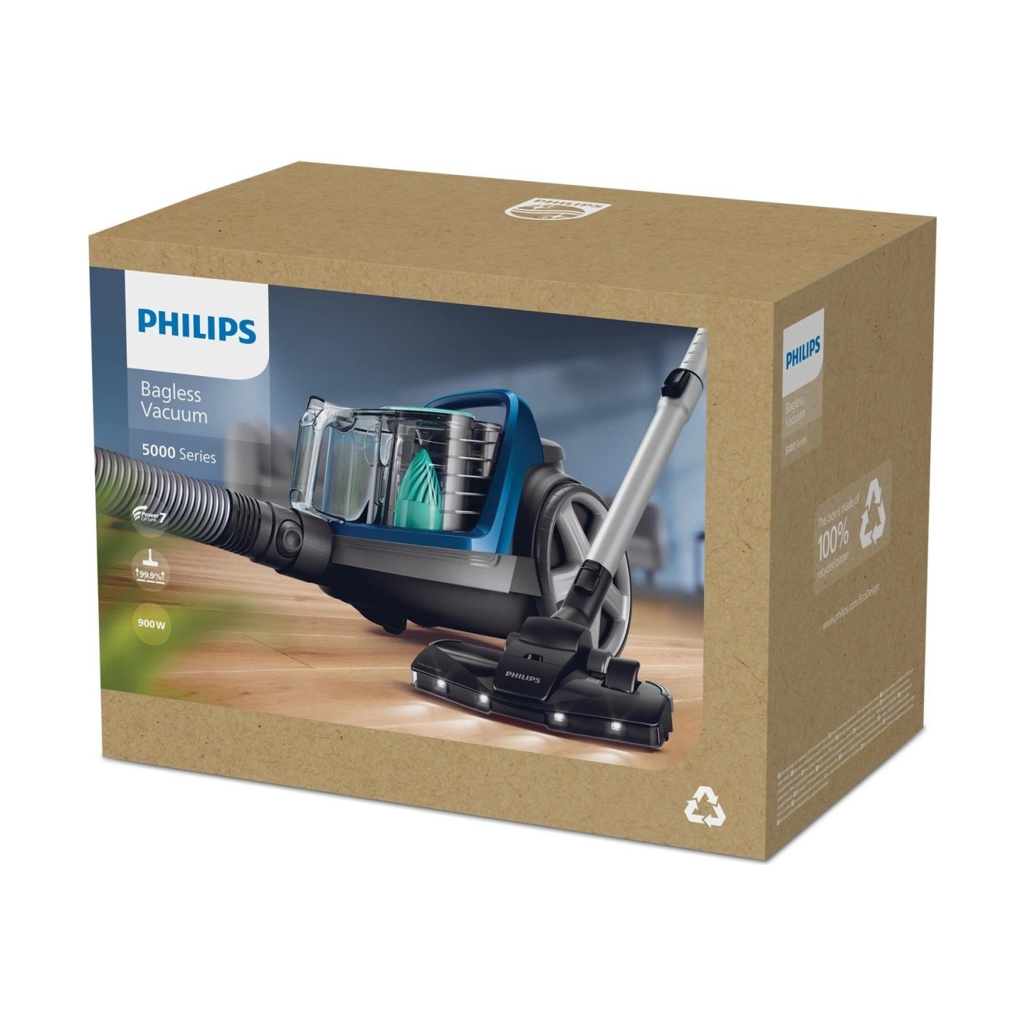 Philips 5000 Series Bagless vacuum cleaner FC9557/09, 900W, 99,9 % dust collection, PowerCyclone 7 / FC9557/09
