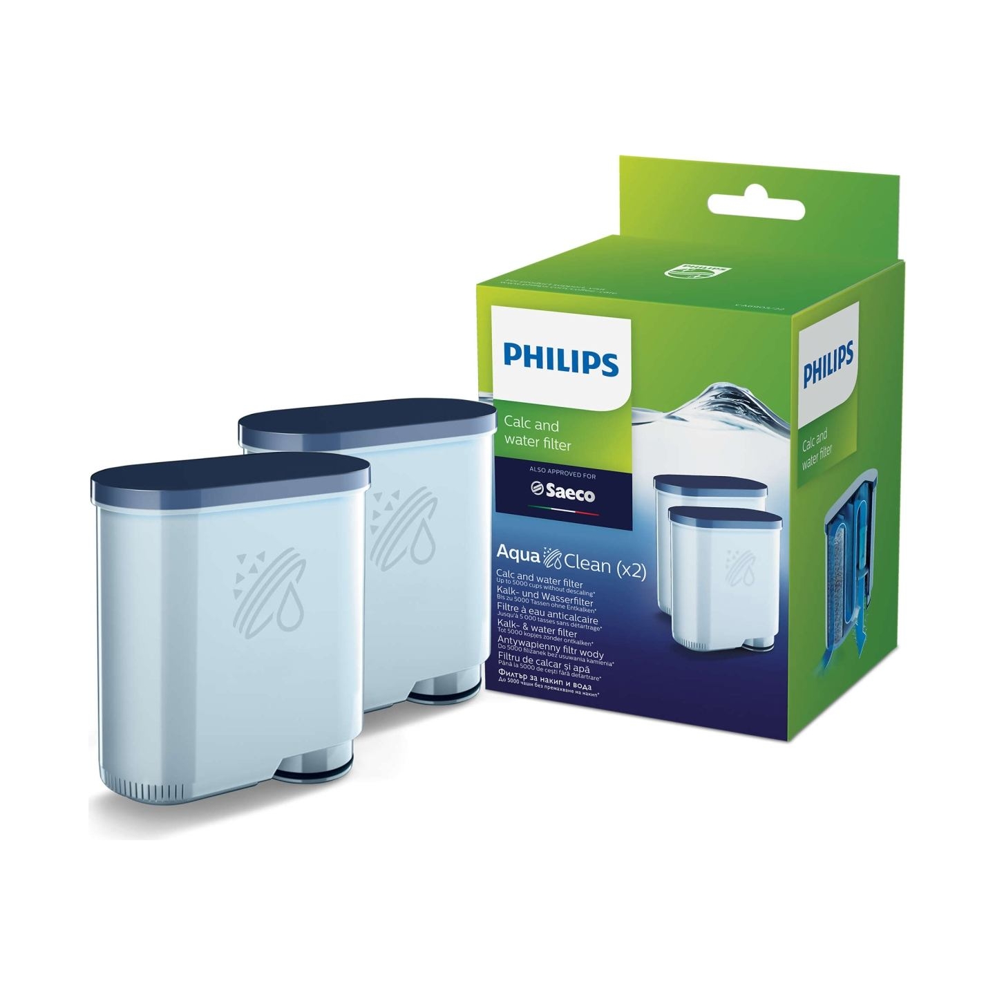 Philips Calc and Water filter CA6903/22 Same as CA6903/01 No descaling up to 5000 cups* / CA6903/22