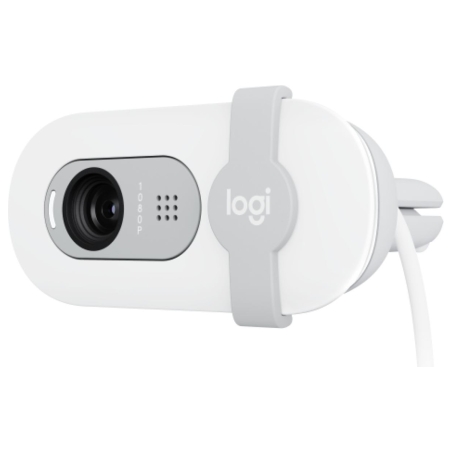 Logitech Brio 100 Full HD Webcam, 2 MP, FHD 1080p, 58°, USB, Off-White / 960-001617