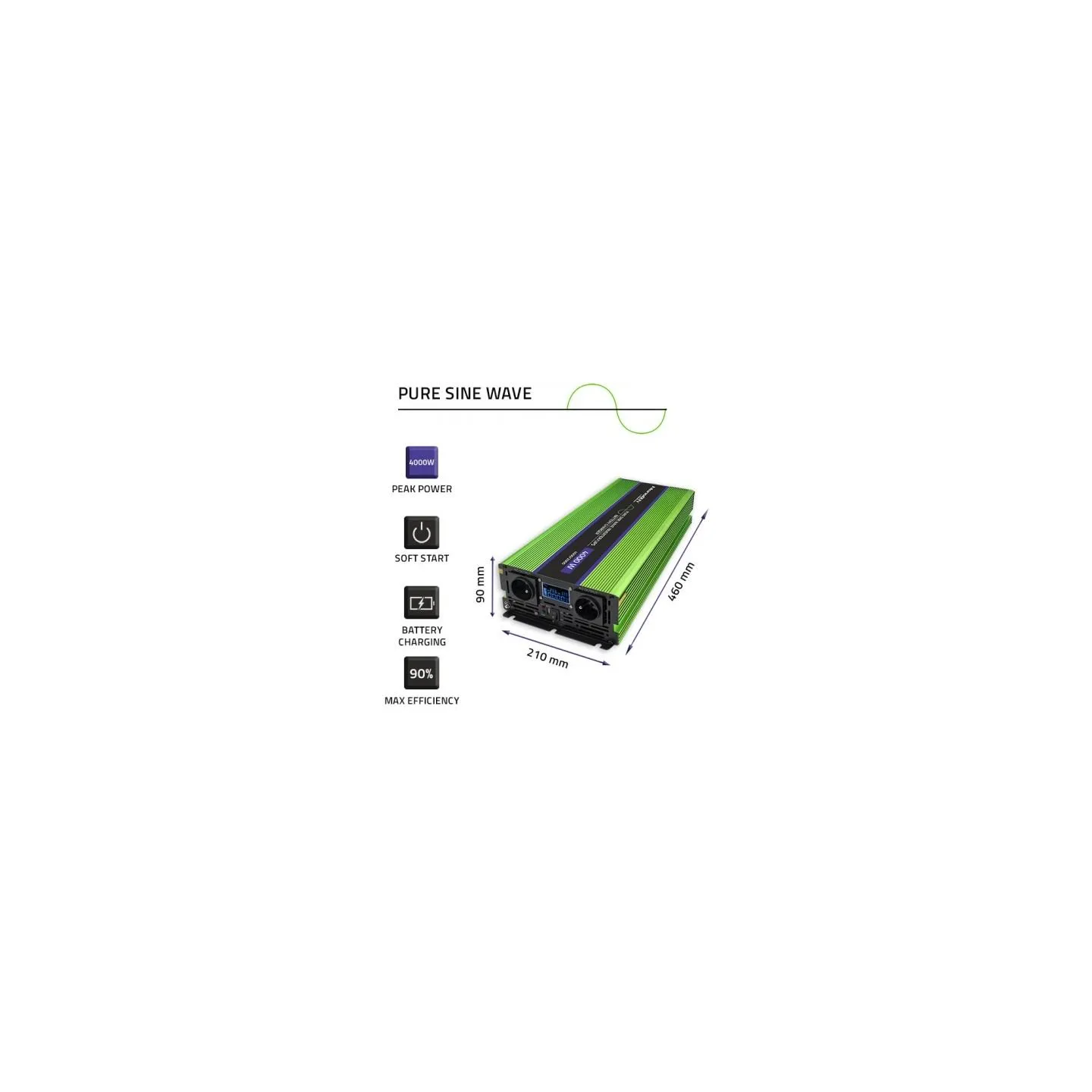 Qoltec 51943 Pure Sine Wave Inverter