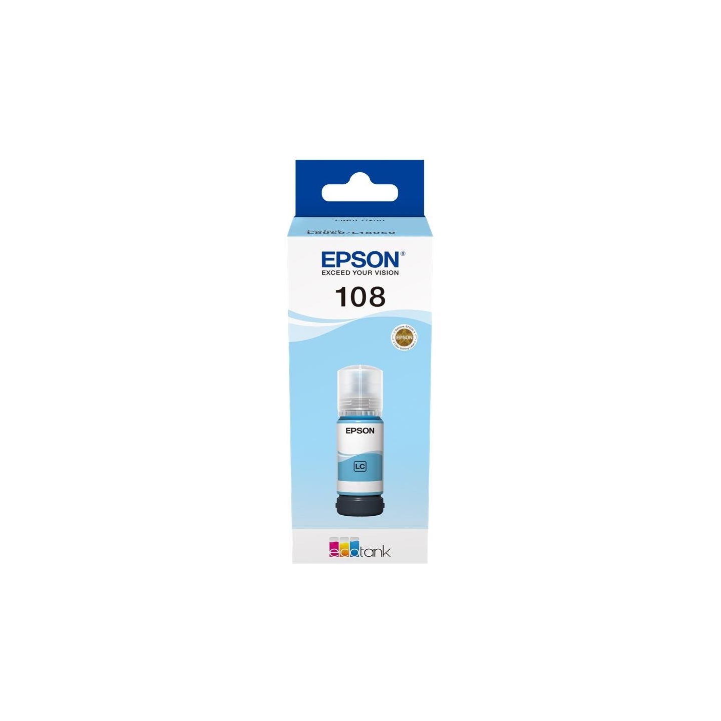 Epson 1LB 108 EcoTank Light Cyan Ink