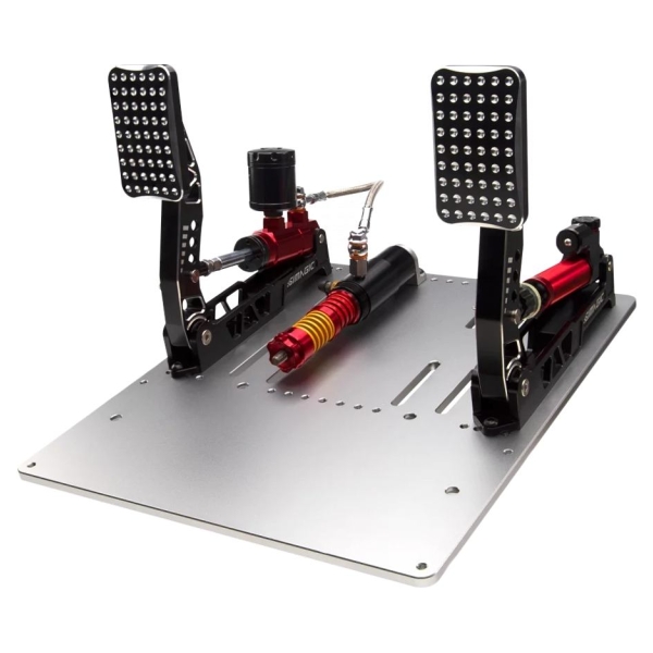 Simagic Crimson Edition Hydraulic (Dual) Pedal Set, 100 kg Load‑Cell, S311