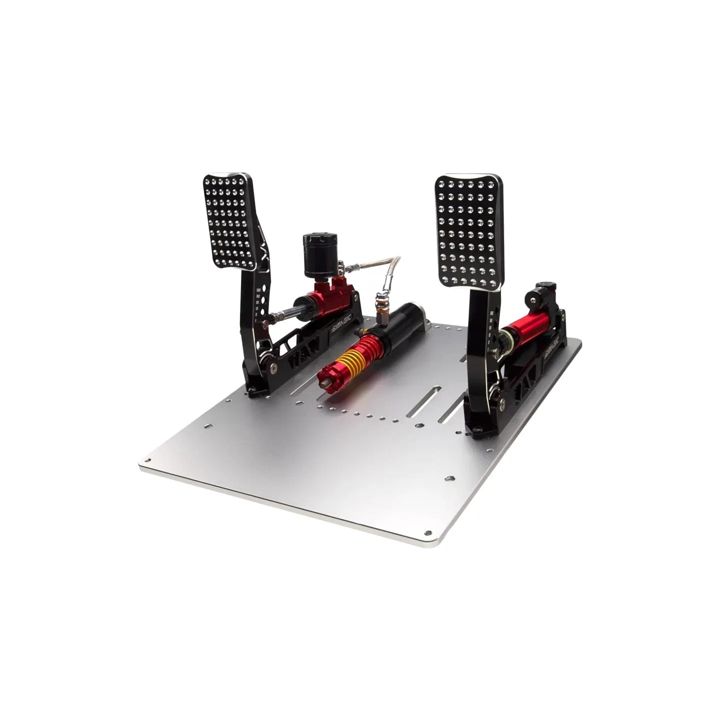 Simagic Crimson Edition Hydraulic (Dual) Pedal Set, 100 kg Load‑Cell, S311