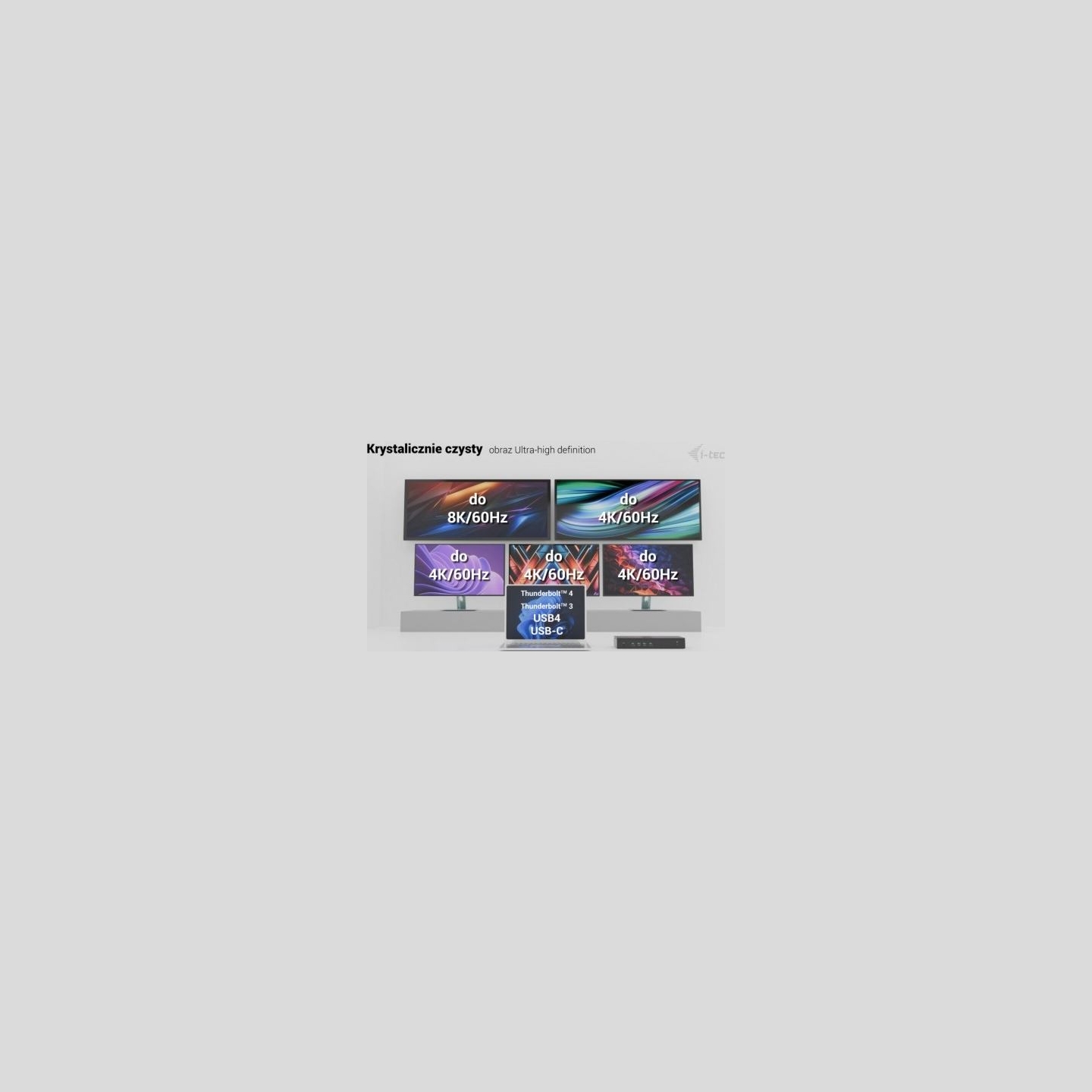 I-Tec Universal 5x 4K Display DS+PD 100W