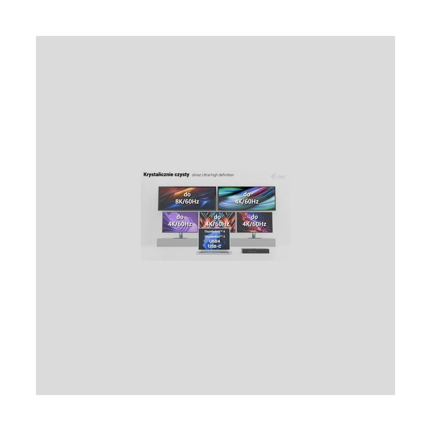 I-Tec Universal 5x 4K Display DS+PD 100W