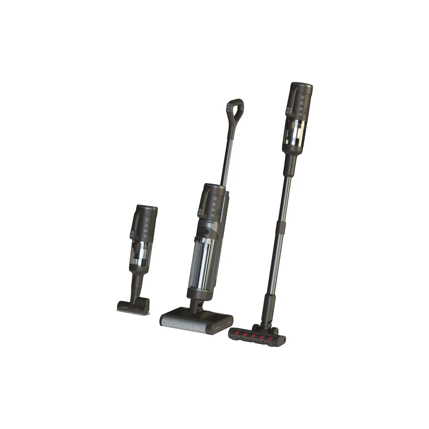 Aeno Cordless Transformer Vacuum Cleaner, Wet and Dry cleaning, 200W, 4000mAh; 14kPa; 21,6V, 2 rollers, autocleaning and drying