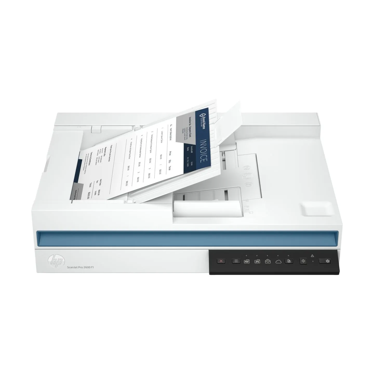 HP ScanJet Pro 2600 f1 Scanner - A4 Color 300dpi, Flatbed Scanning, Automatic Document Feeder, Auto-Duplex, OCR/Scan to Text, 25