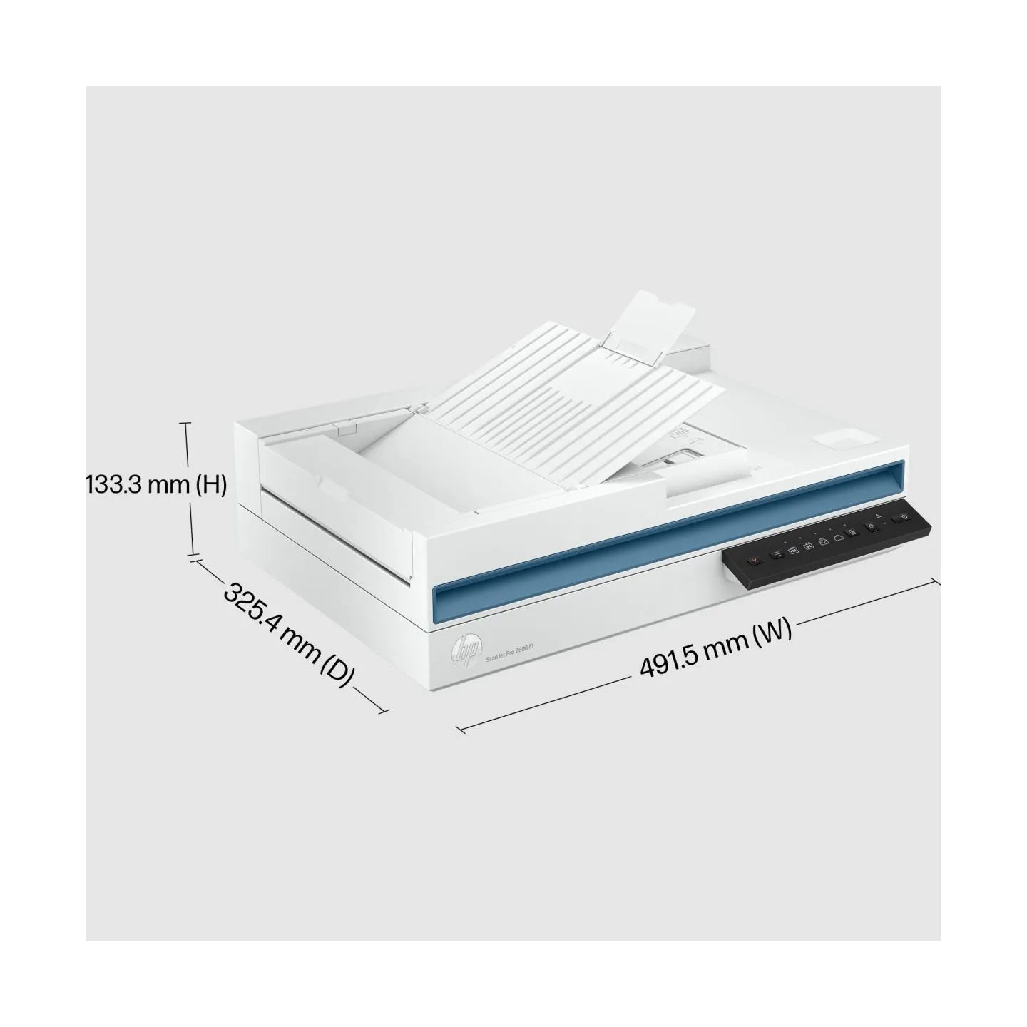 HP ScanJet Pro 2600 f1 Scanner - A4 Color 300dpi, Flatbed Scanning, Automatic Document Feeder, Auto-Duplex, OCR/Scan to Text, 25