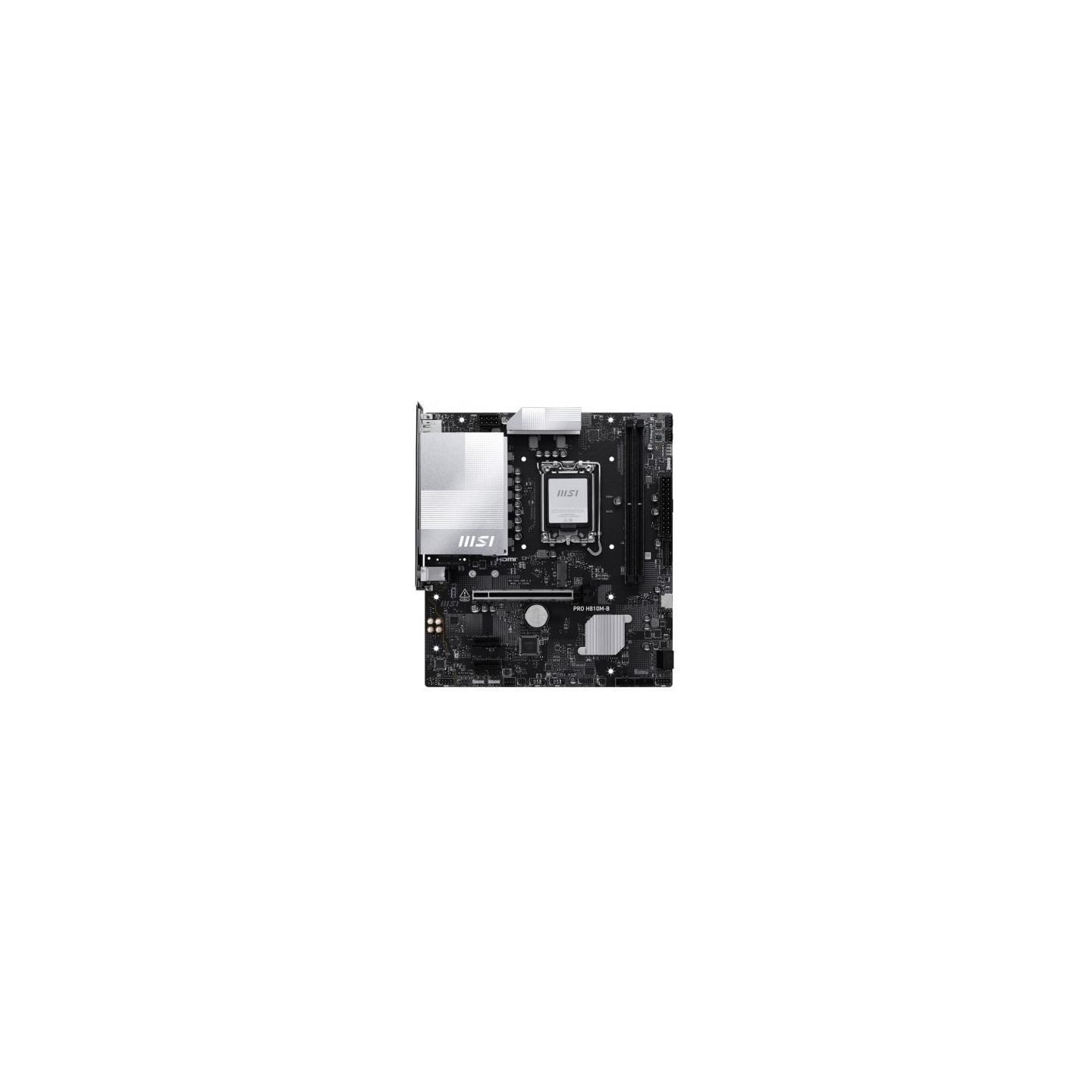 MSI PRO H810M-B | Processor family Intel H810 | Processor socket LGA1851 | DDR5 | Supported hard disk drive interfaces SATA, M.2