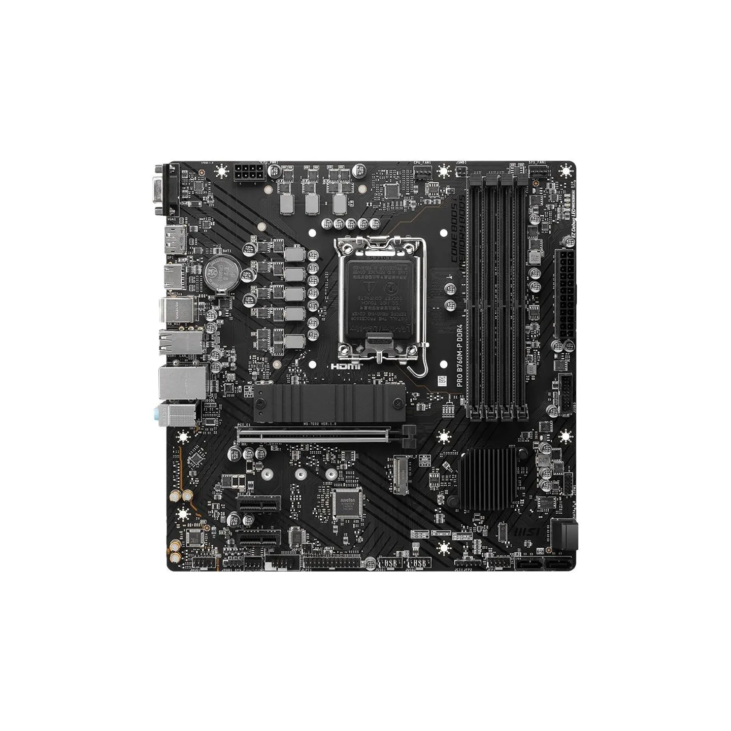 MSI | PRO B760M-P DDR4 | Processor family Intel | Processor socket  LGA1700 | DDR4 DIMM | Memory slots 4 | Supported hard disk d