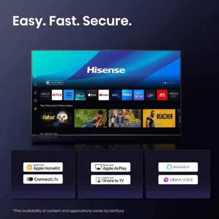 Hisense 4K TV | 85A6Q | 85 | Smart TV | VIDAA | UHD | Black