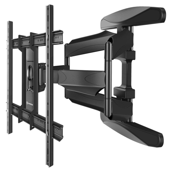 Onkron Full Motion TV Wall Mount for 40 to 75-inch Flat Panel TVs Digital Panels 45,5 kg, Black