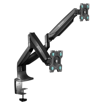 Onkron Dual Monitor Desk Mount Stand for 13 to 32-Inch LCD LED Monitors up to 9 kg, Black
