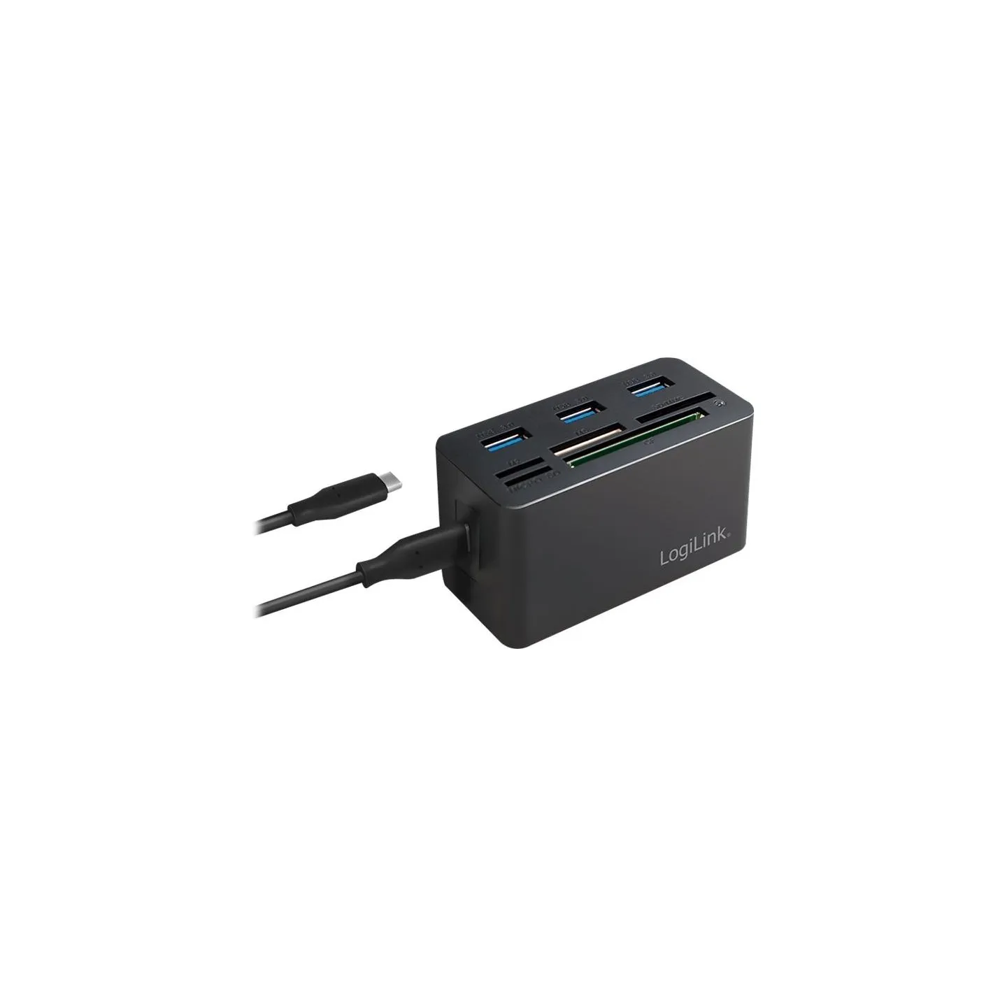 Logilink USB3.2 Gen 1 docking sta tion, 8-port, mini,blac