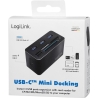 Logilink USB3.2 Gen 1 docking sta tion, 8-port, mini,blac