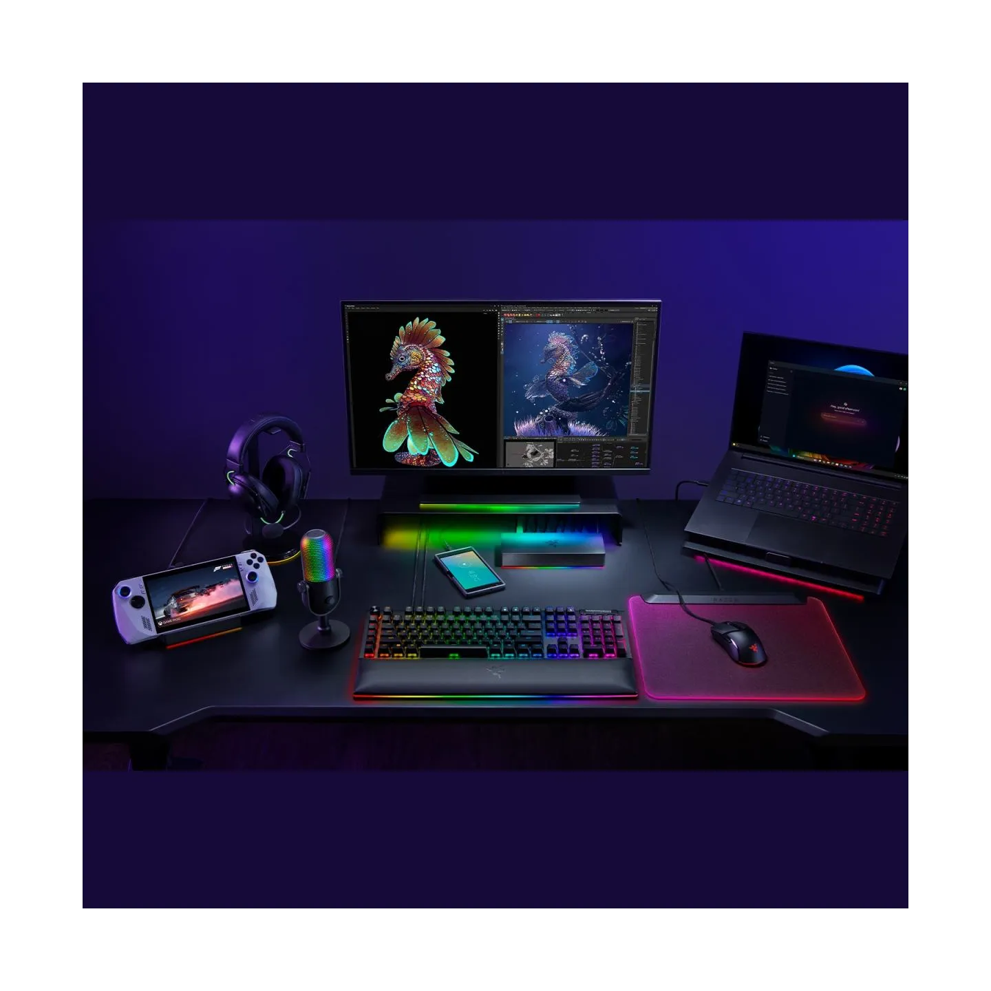 Razer Desktop RGB Dock for Multiple Devices and Displays | Thunderbolt 5 Dock
