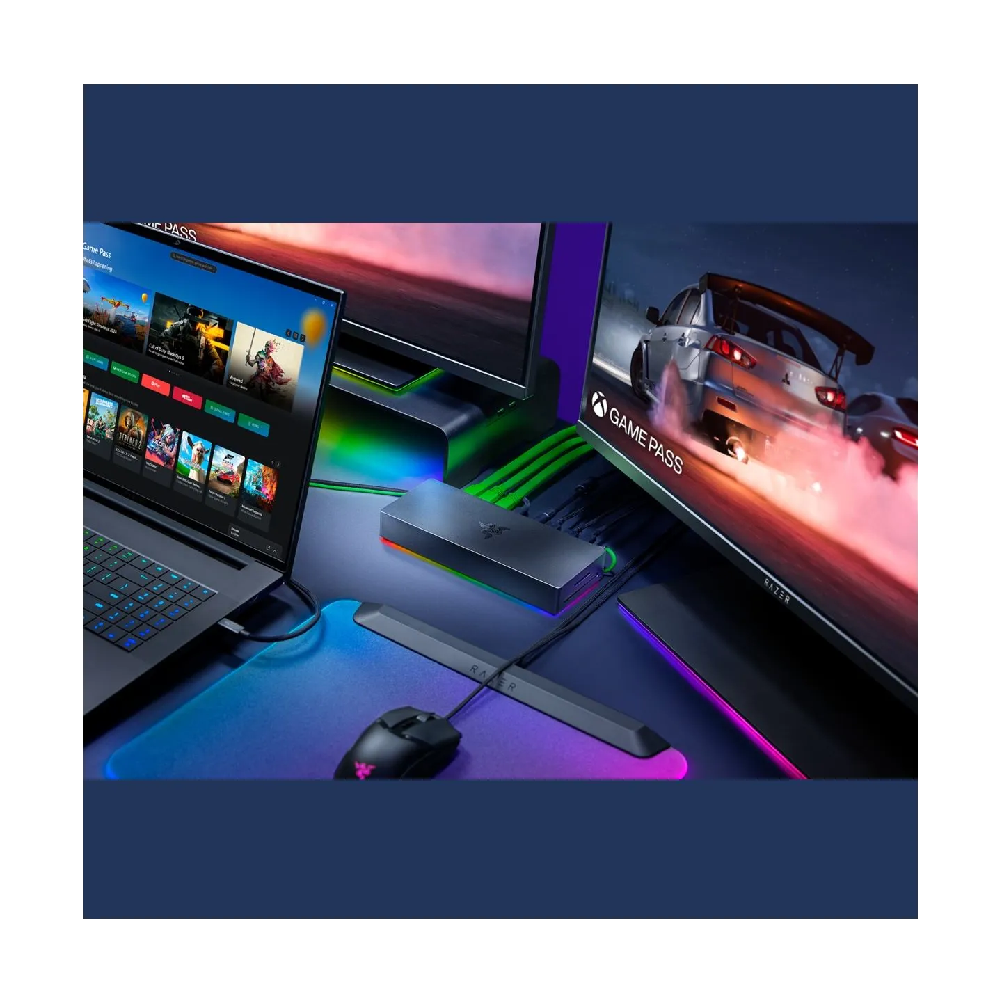 Razer Desktop RGB Dock for Multiple Devices and Displays | Thunderbolt 5 Dock