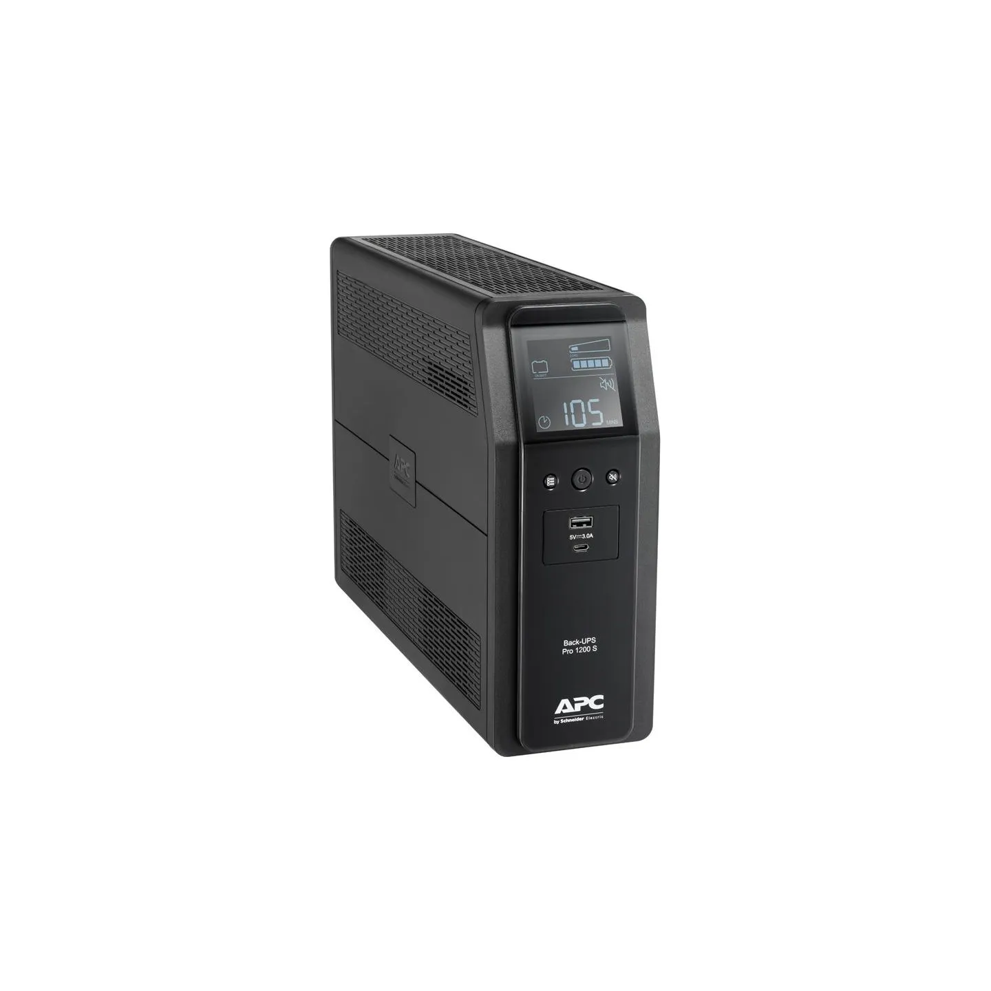 Schneider Electric APC Back-UPS Pro, tower, 230V, 8x IEC C13 outlets, sine wave, AVR, USB Type A+C ports, LCD, user-replaceable 