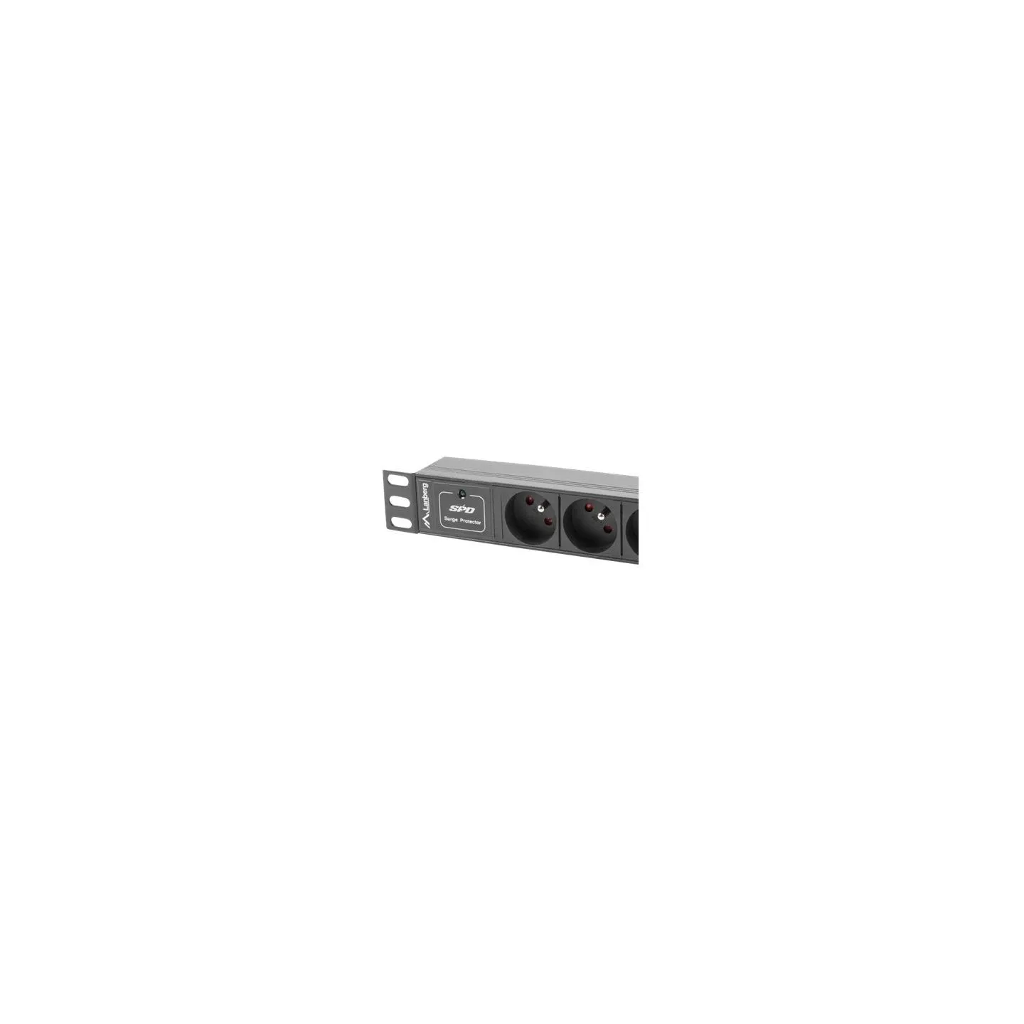 Lanberg Power Distribution Unit (PDU) 10" 1U 16A 2m 3x French Outlets | PDU-03E-0200-BK