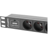 Lanberg Power Distribution Unit (PDU) 10" 1U 16A 2m 3x French Outlets | PDU-03E-0200-BK