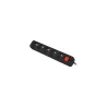 Lanberg Cable Power Strip, 5X French Outlets with Switch, Quality-Grade Copper, 1.5 m | PS1-05E-0150-BK