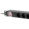 Lanberg Power Distribution unit (PDU) 19" 1U 16A 2m 8X Schuko oulets | PDU-08F-0200-BK