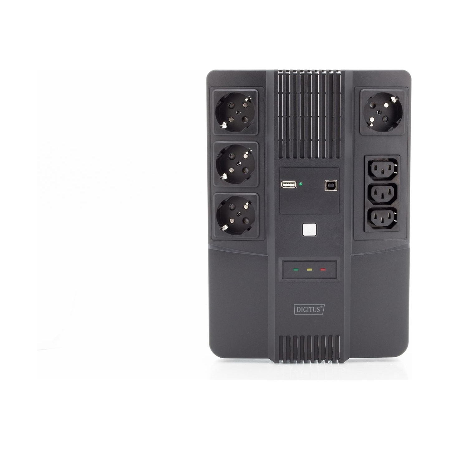 Digitus | All-in-One UPS | All-in-One UPS, 600VA/360W, LED 12V/7Ah x1, 4x CEE 7/7,3x IEC C13, USB, RJ45 | 600 VA | 360 W