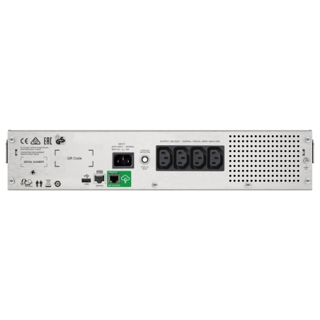 Schneider Electric APC Smart-UPS C, Rackmount 2U, 4x IEC C13 outlets, SmartConnect port, USB and serial communication, AVR, grap
