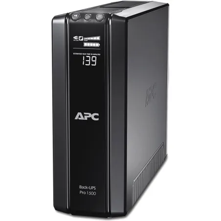 Schneider Electric APC Back-UPS Pro, Tower, 10x IEC C13 outlets, AVR, LCD, user-replaceable battery | BR1500GI | 1500 VA | 865 W