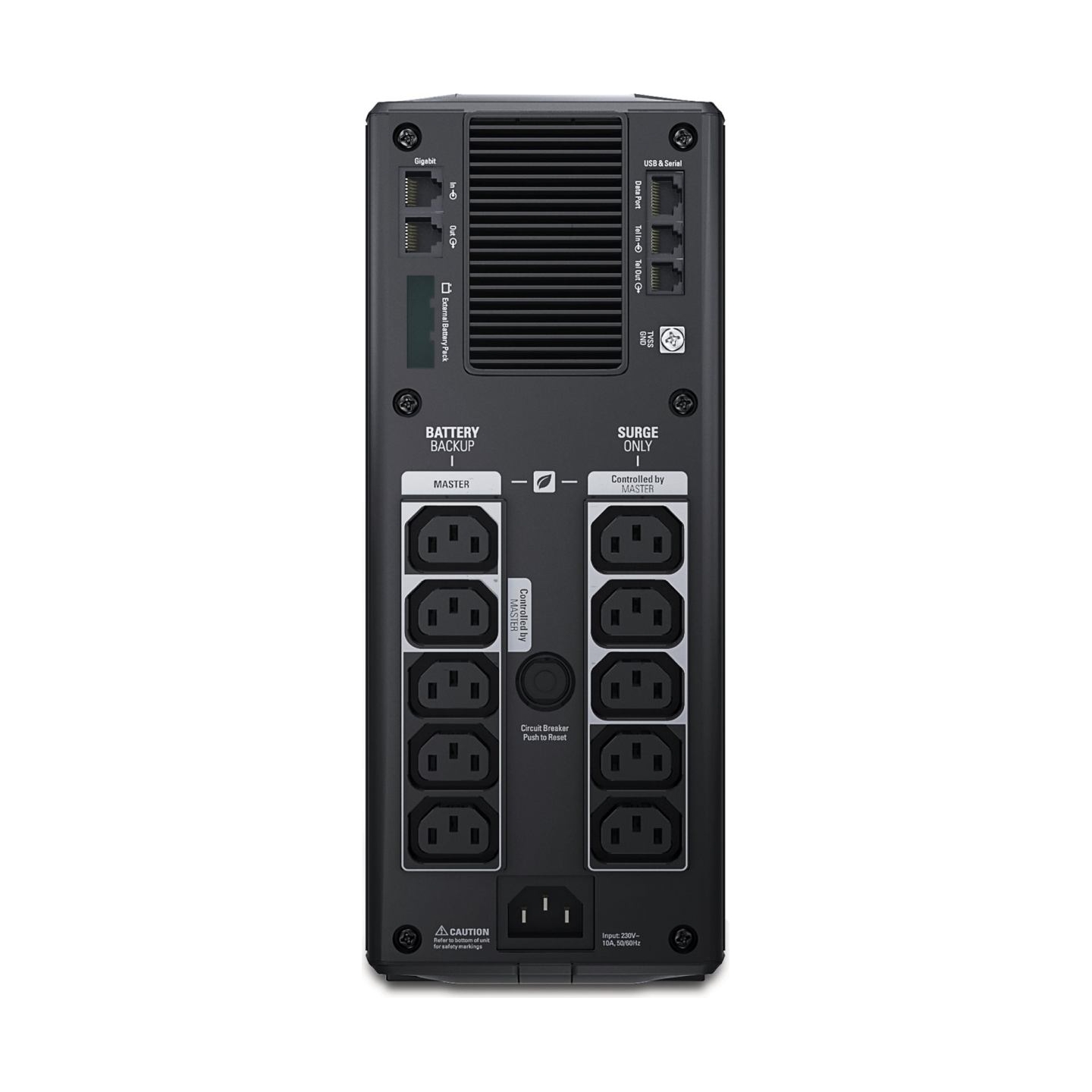 Schneider Electric APC Back-UPS Pro, Tower, 10x IEC C13 outlets, AVR, LCD, user-replaceable battery | BR1500GI | 1500 VA | 865 W