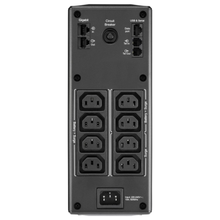 Schneider Electric APC Back-UPS Pro, tower, 230V, 8x IEC C13 outlets, AVR, LCD, user-replaceable battery | BR1300MI | 1300 VA | 