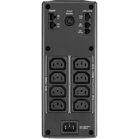 Schneider Electric APC Back-UPS Pro, tower, 230V, 8x IEC C13 outlets, AVR, LCD, user-replaceable battery | BR1300MI | 1300 VA | 