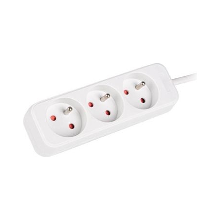 Lanberg Cable Power Strip, 3X French Outlets Quality-Grade Copper, 1.5 m | PS0-03E-0150-W