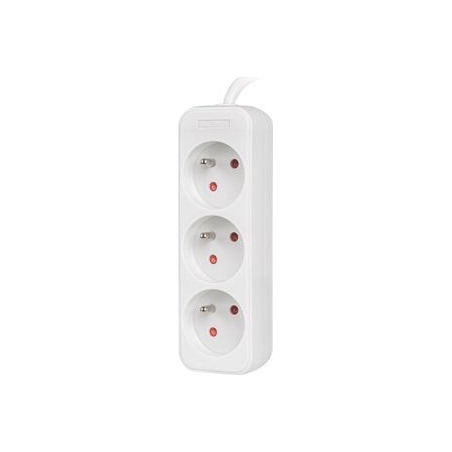 Lanberg Cable Power Strip, 3X French Outlets Quality-Grade Copper, 1.5 m | PS0-03E-0150-W
