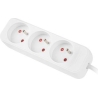 Lanberg Cable Power Strip, 3X French Outlets Quality-Grade Copper, 1.5 m | PS0-03E-0150-W