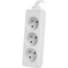Lanberg Cable Power Strip, 3X French Outlets Quality-Grade Copper, 1.5 m | PS0-03E-0150-W