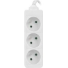 Lanberg Cable Power Strip, 3X French Outlets Quality-Grade Copper, 1.5 m | PS0-03E-0150-W
