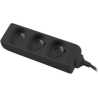 Lanberg Cable Power Strip, 3X French Outlets Quality-Grade Copper, 1.5 m | PS0-03E-0150-BK