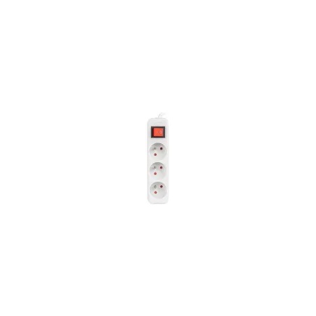 Lanberg Cable Power Strip, 3X French Outlets with Switch, Quality-Grade Copper, 1.5 m | PS1-03E-0150-W