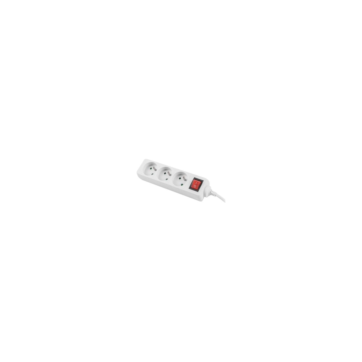 Lanberg Cable Power Strip 3M 3X French Outlets with Switch, Quality-Grade Copper | PS1-03E-0300-W