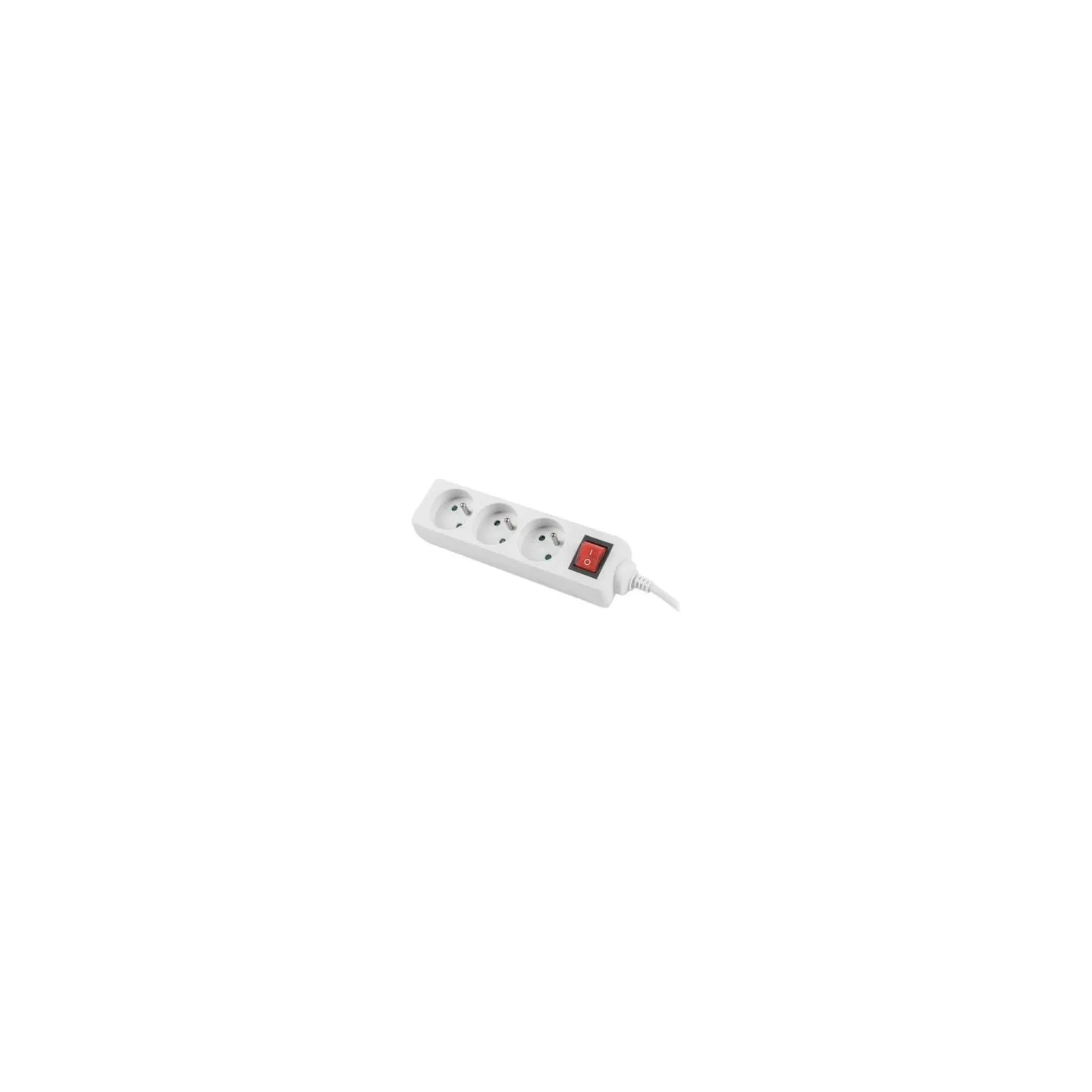 Lanberg Cable Power Strip 3M 3X French Outlets with Switch, Quality-Grade Copper | PS1-03E-0300-W
