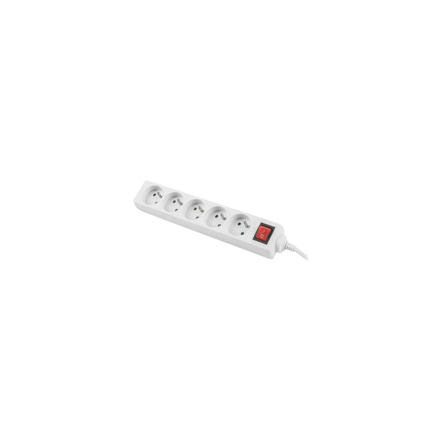 Lanberg Cable Power Strip, 5X French Outlets with Switch, Quality-Grade Copper, 3 m | PS1-05E-0300-W