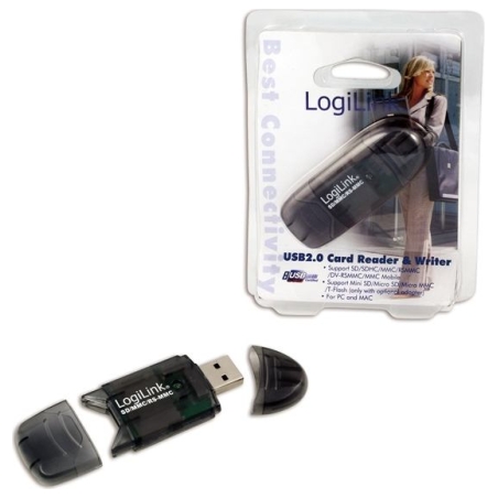 Logilink | Cardreader USB 2.0 Stick external for MMC, RS-MMC, SD and SD HC