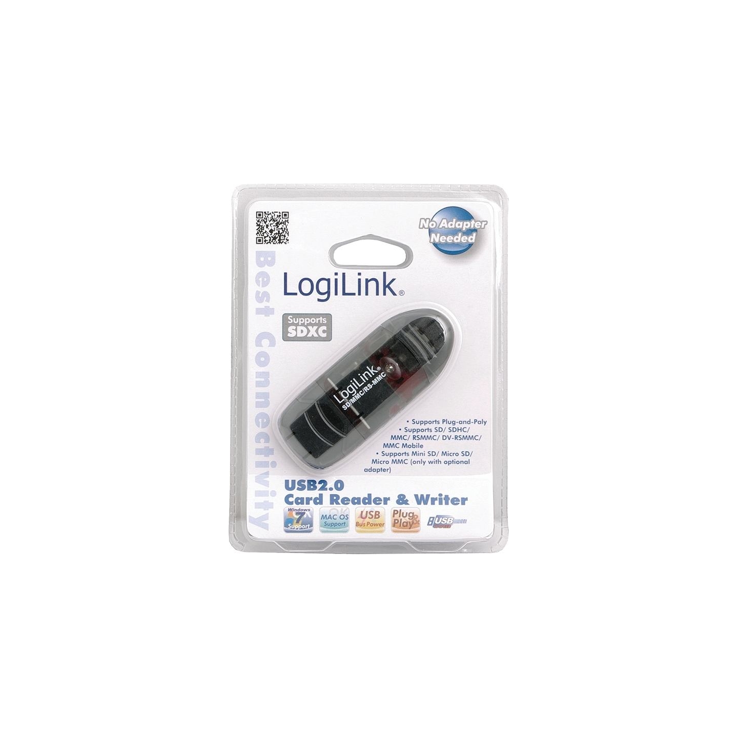 Logilink | Cardreader USB 2.0 Stick external for MMC, RS-MMC, SD and SD HC